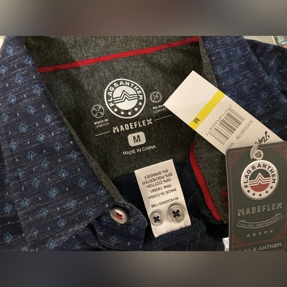 NWT Flag & Anthem Men’s Madeflex Built in Stretch Comfort Long Sleeve Shirt M - Picture 3 of 10